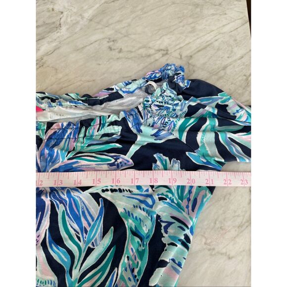 Lilly Pulitzer Calla Off The Shoulder Romper tropical Size L Multicolor - Picture 6 of 8